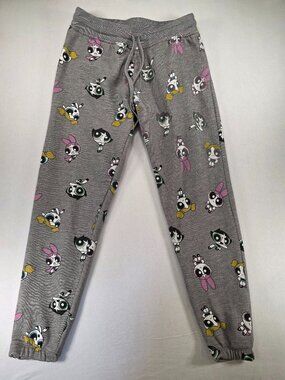 Powerpuff Girls Sweat Pants Youth Tween Size Small Gray (Tub 5 #744, July TB2)